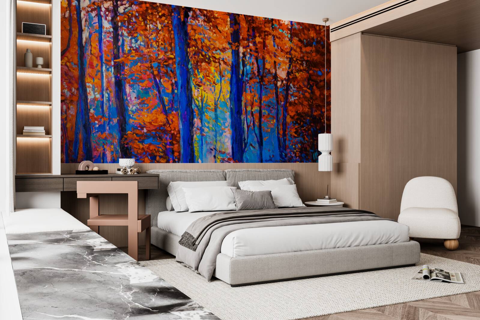 Papier peint contraste des couleurs dans la forêt en automne