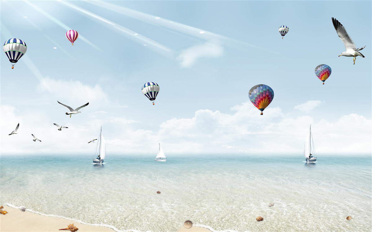 Papier peint une mer de ballons