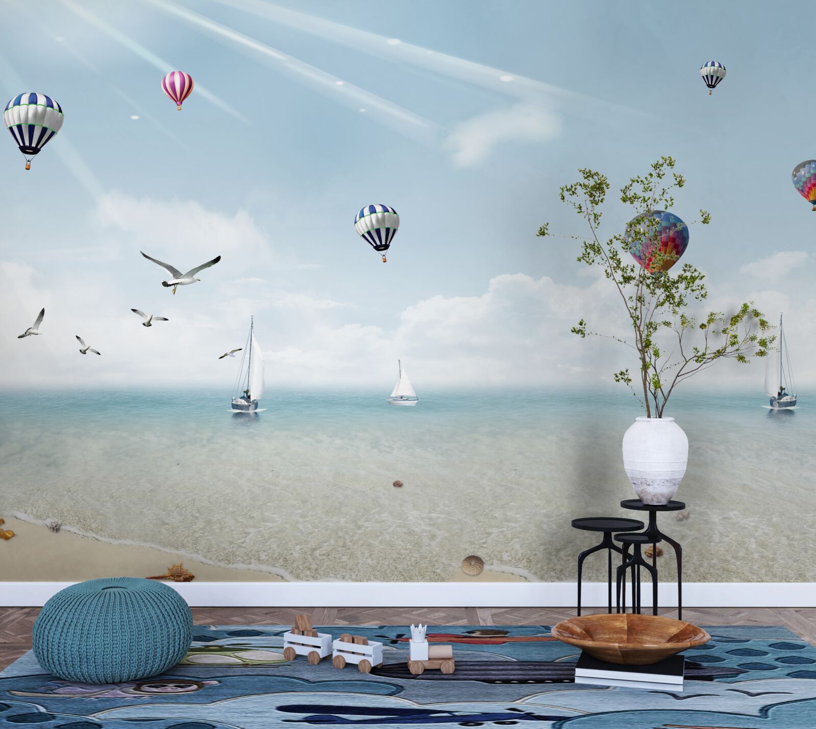 Papier peint une mer de ballons