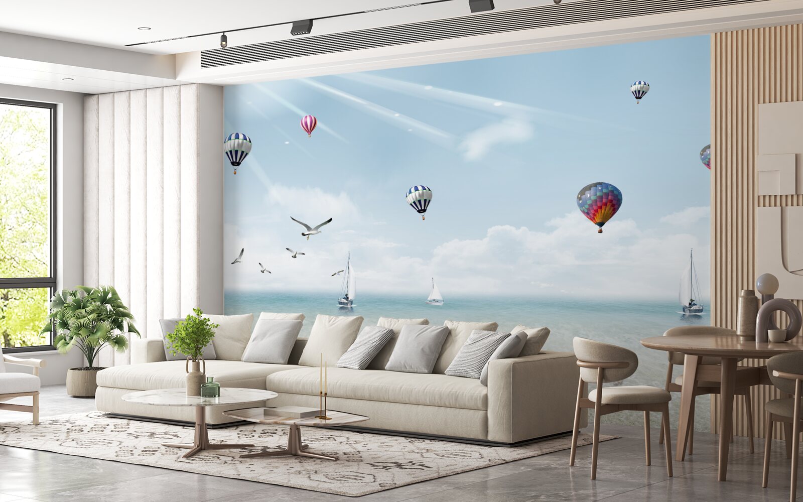 Papier peint une mer de ballons