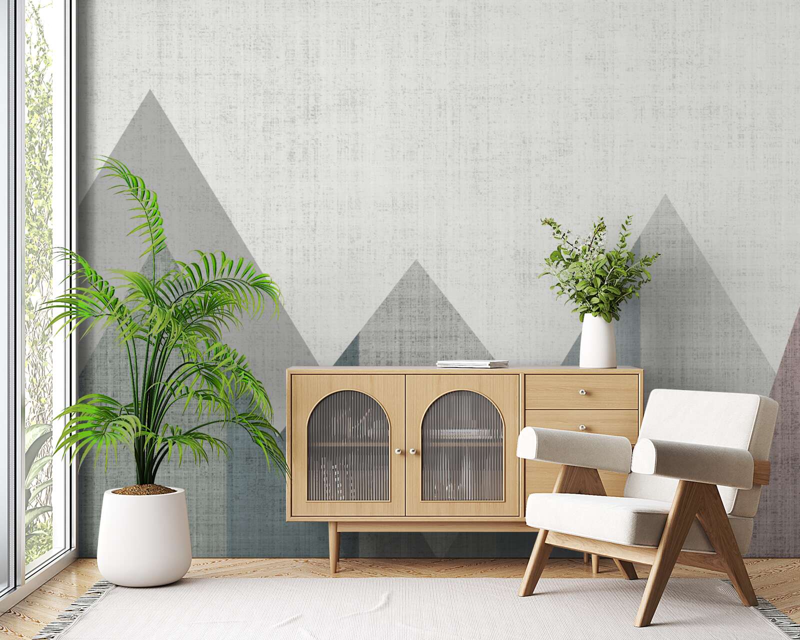 Papier peint les pics et les sommets sont plongés dans le froid