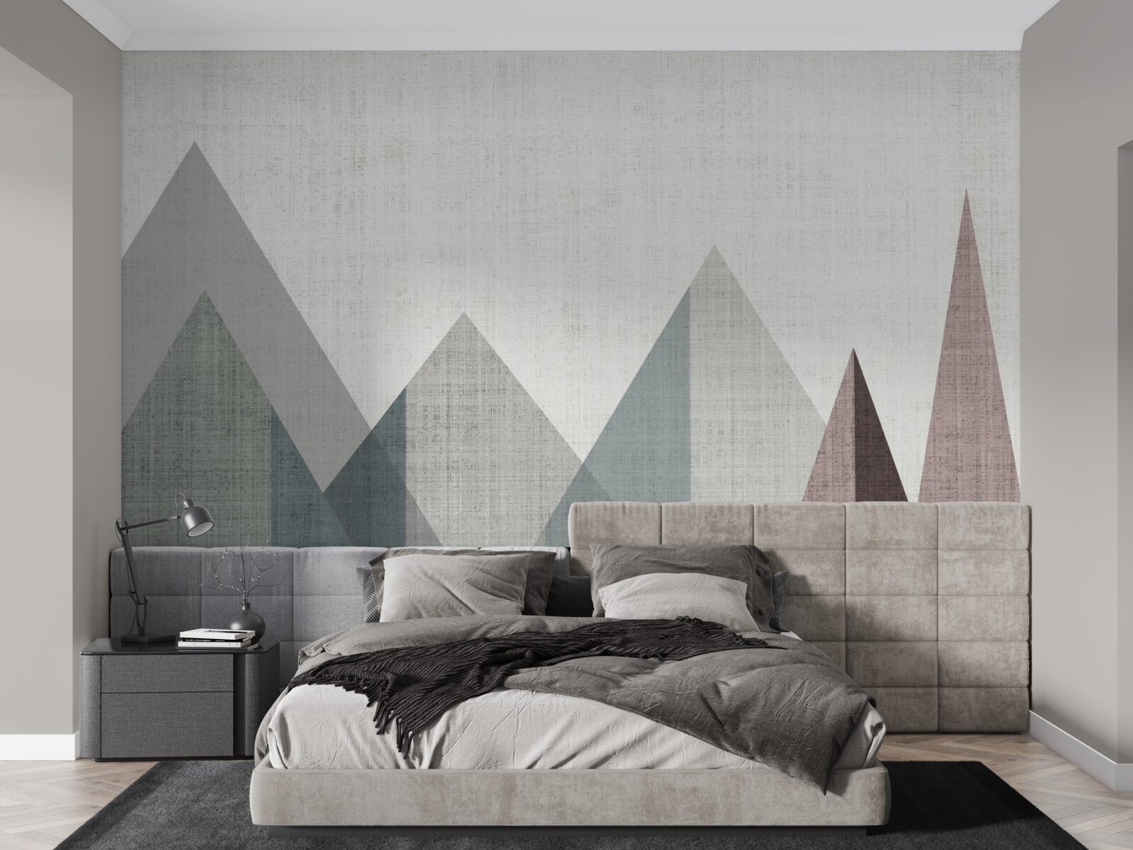 Papier peint les pics et les sommets sont plongés dans le froid