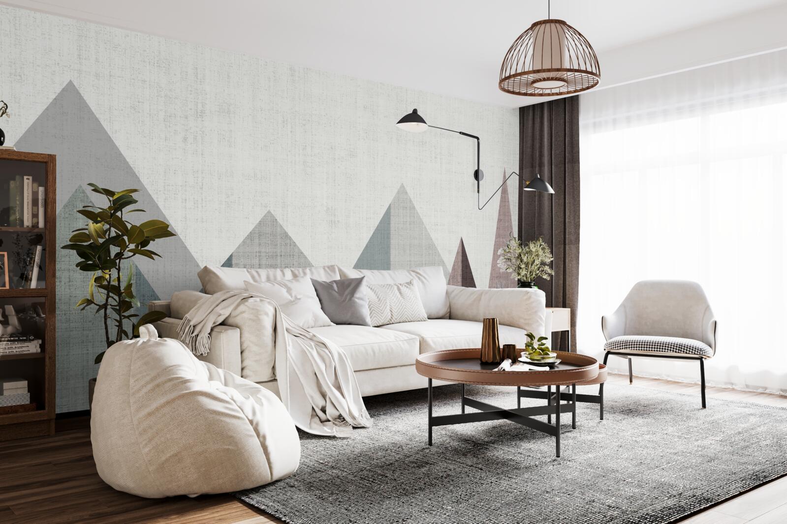 Papier peint les pics et les sommets sont plongés dans le froid