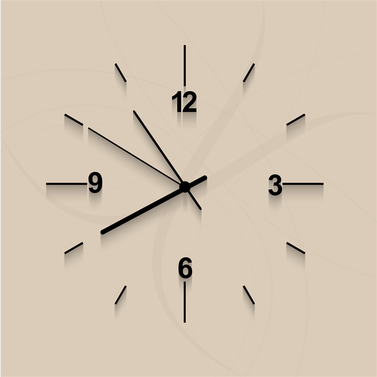 Papier peint horloge murale à quatre chiffres