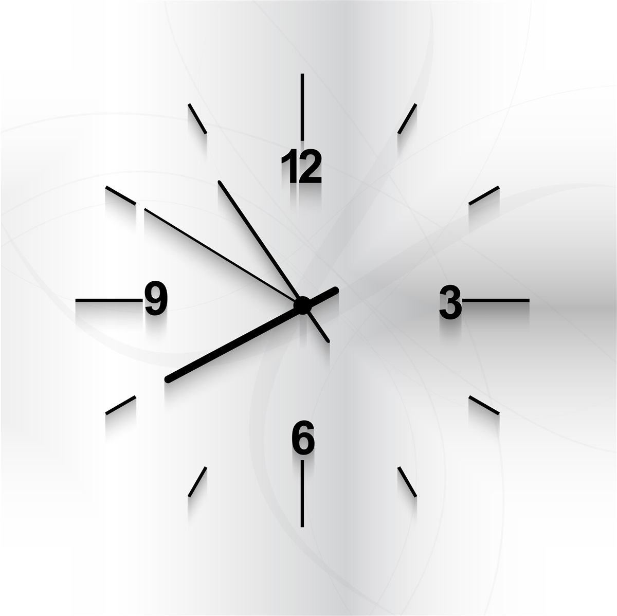 Papier peint une horloge argentée à quatre chiffres est accrochée au mur