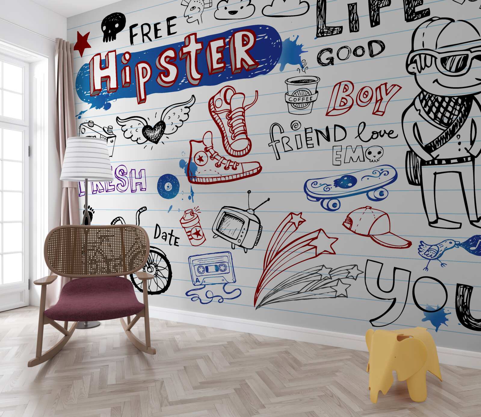 Papier peint autocollants pour les jeunes