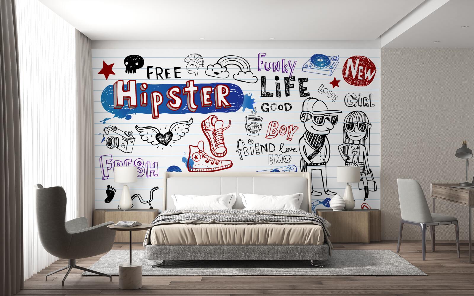 Papier peint autocollants pour les jeunes