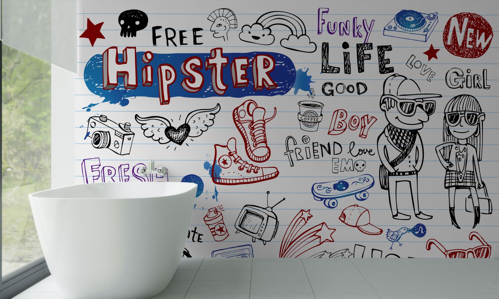 Papier peint autocollants pour les jeunes