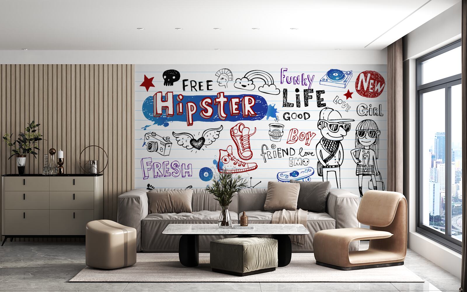 Papier peint autocollants pour les jeunes