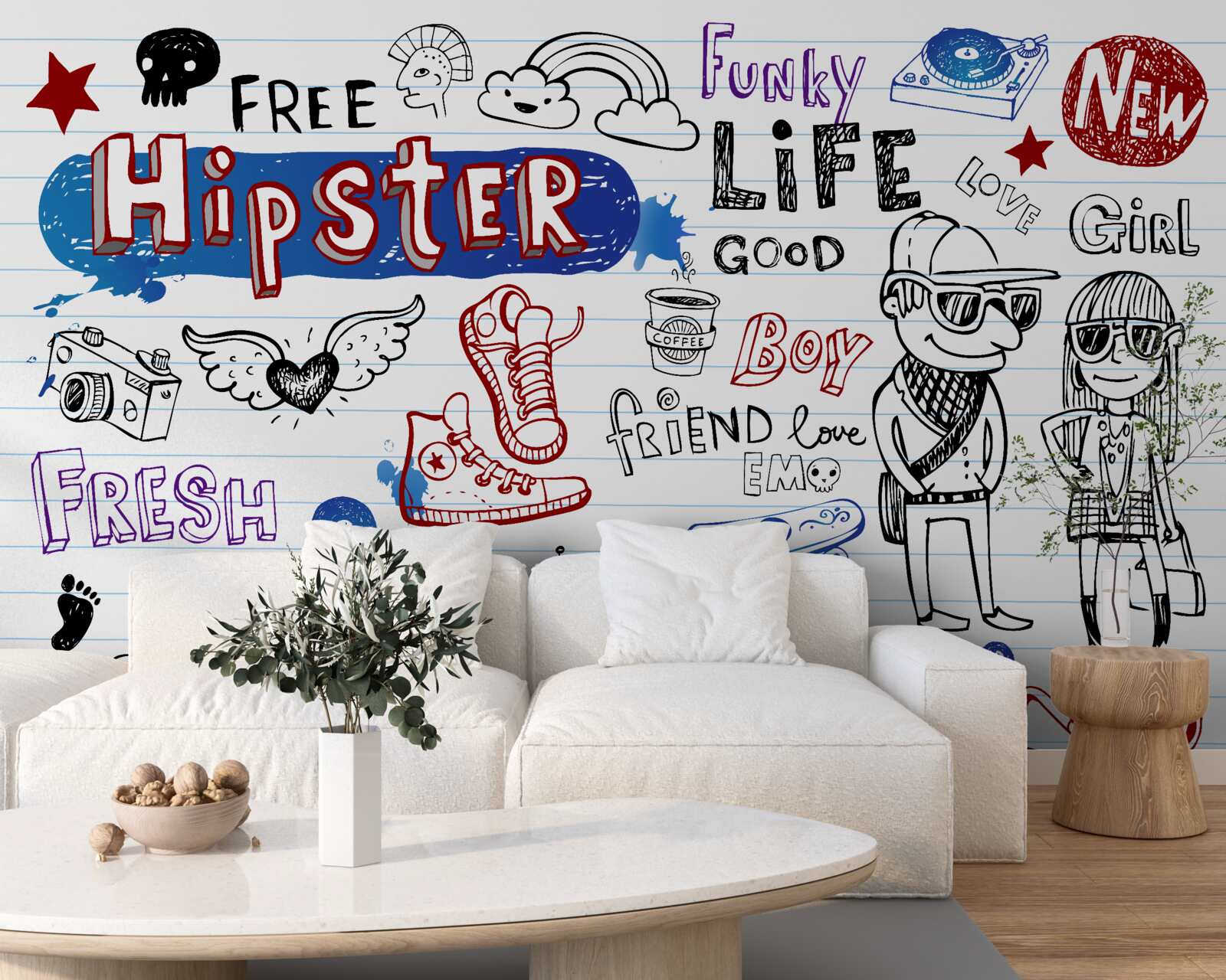 Papier peint autocollants pour les jeunes