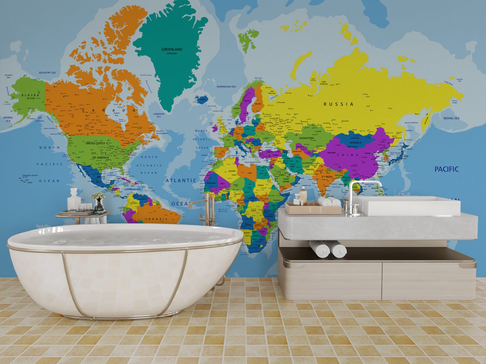 Papier peint Le schéma géopolitique mondial