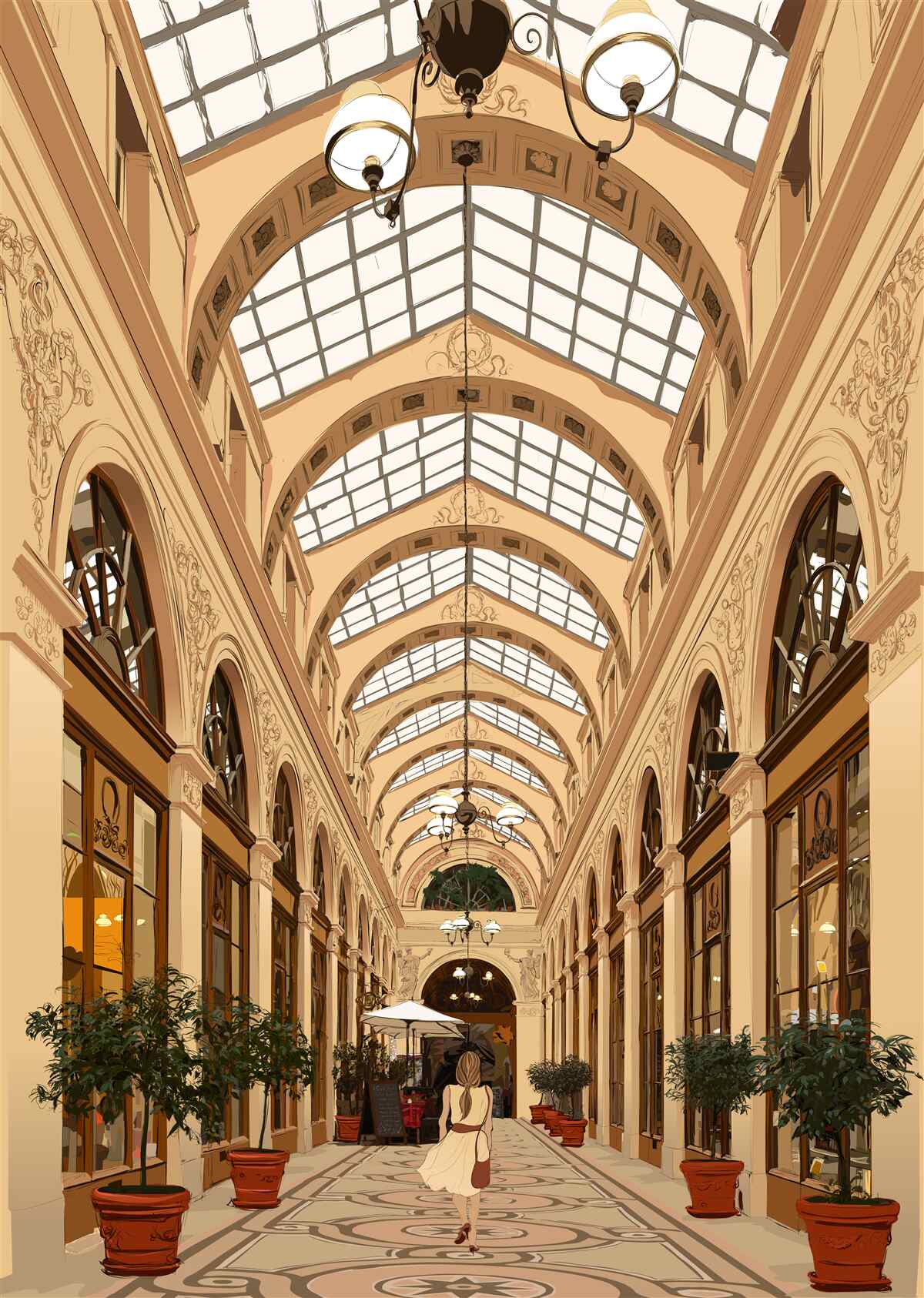 Papier peint couloir transparent