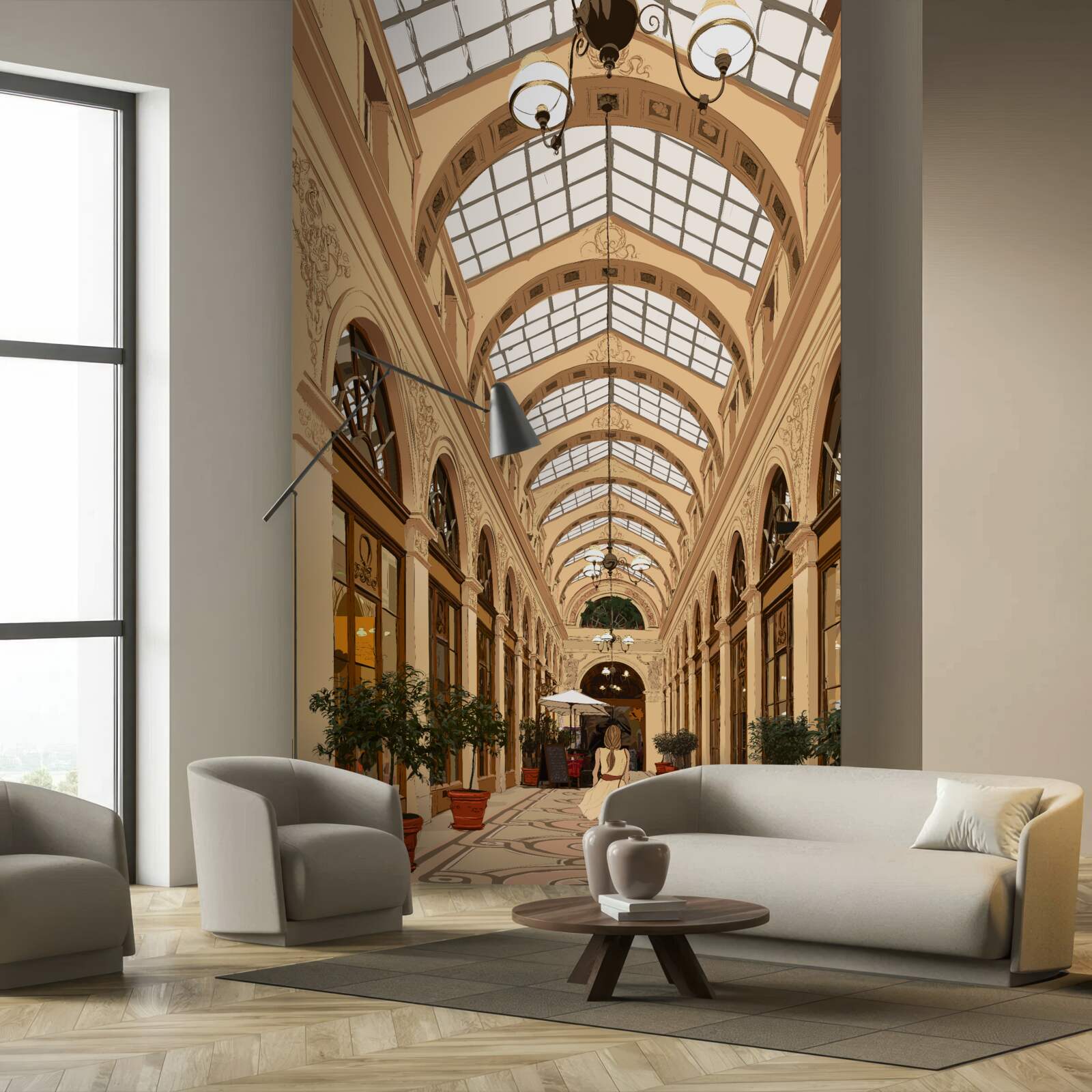 Papier peint couloir transparent