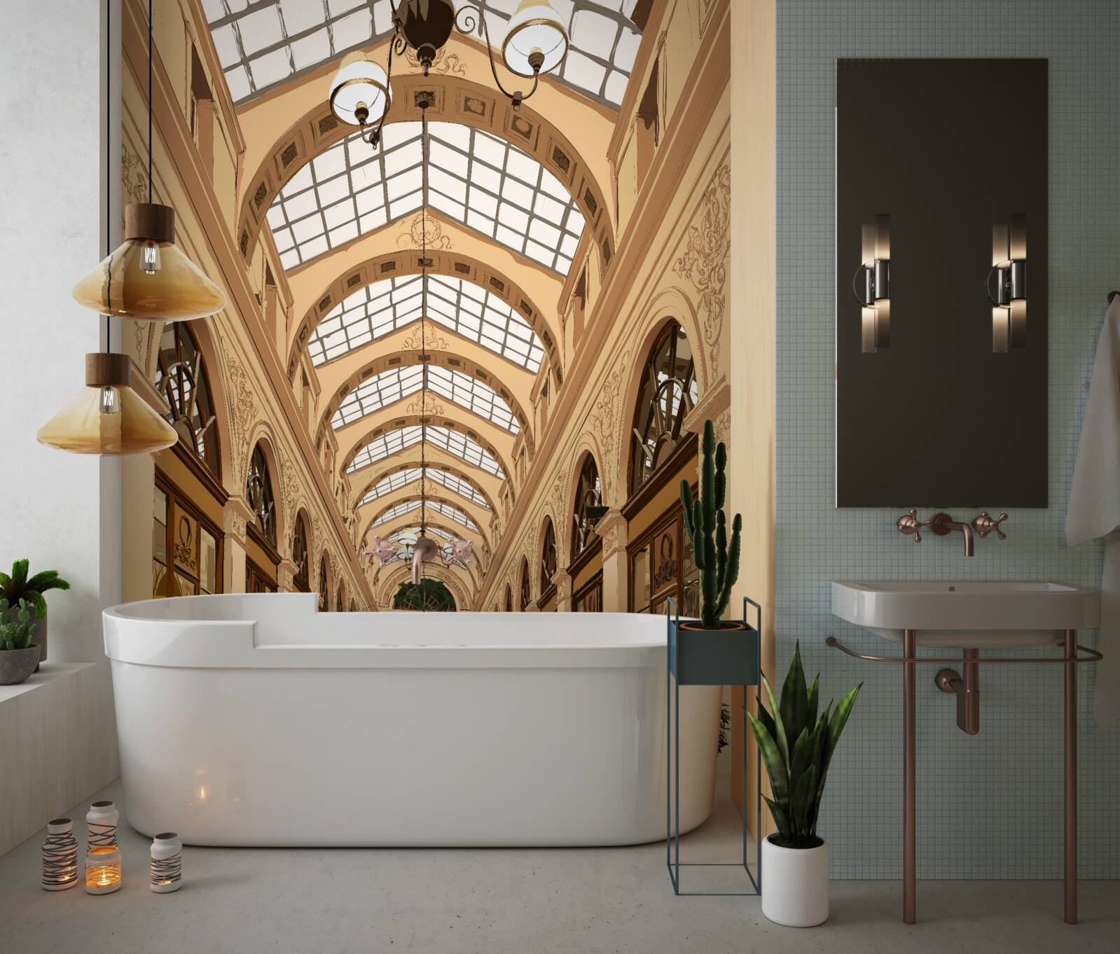 Papier peint couloir transparent