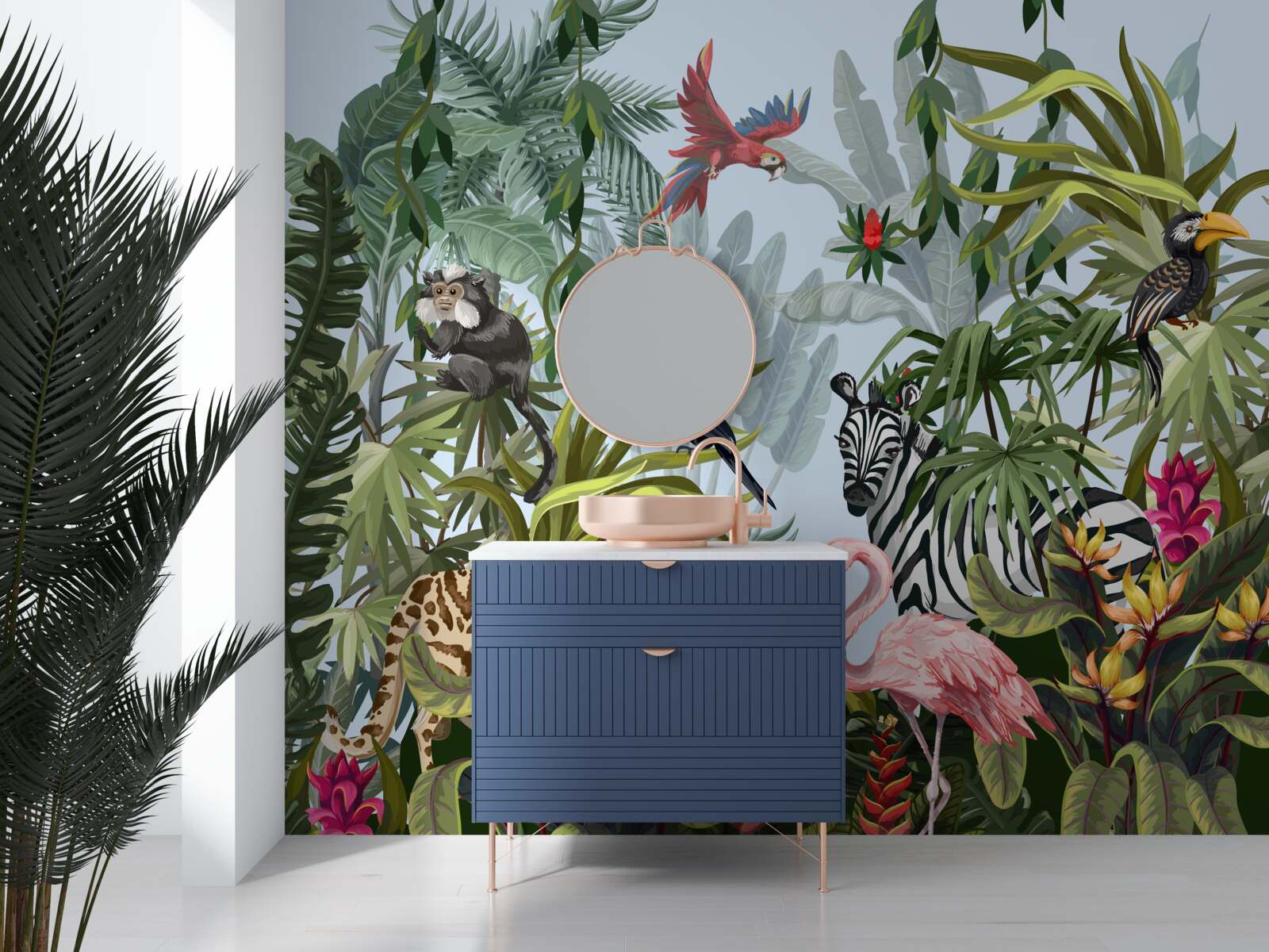 Papier peint végétation diurne et faune de la jungle