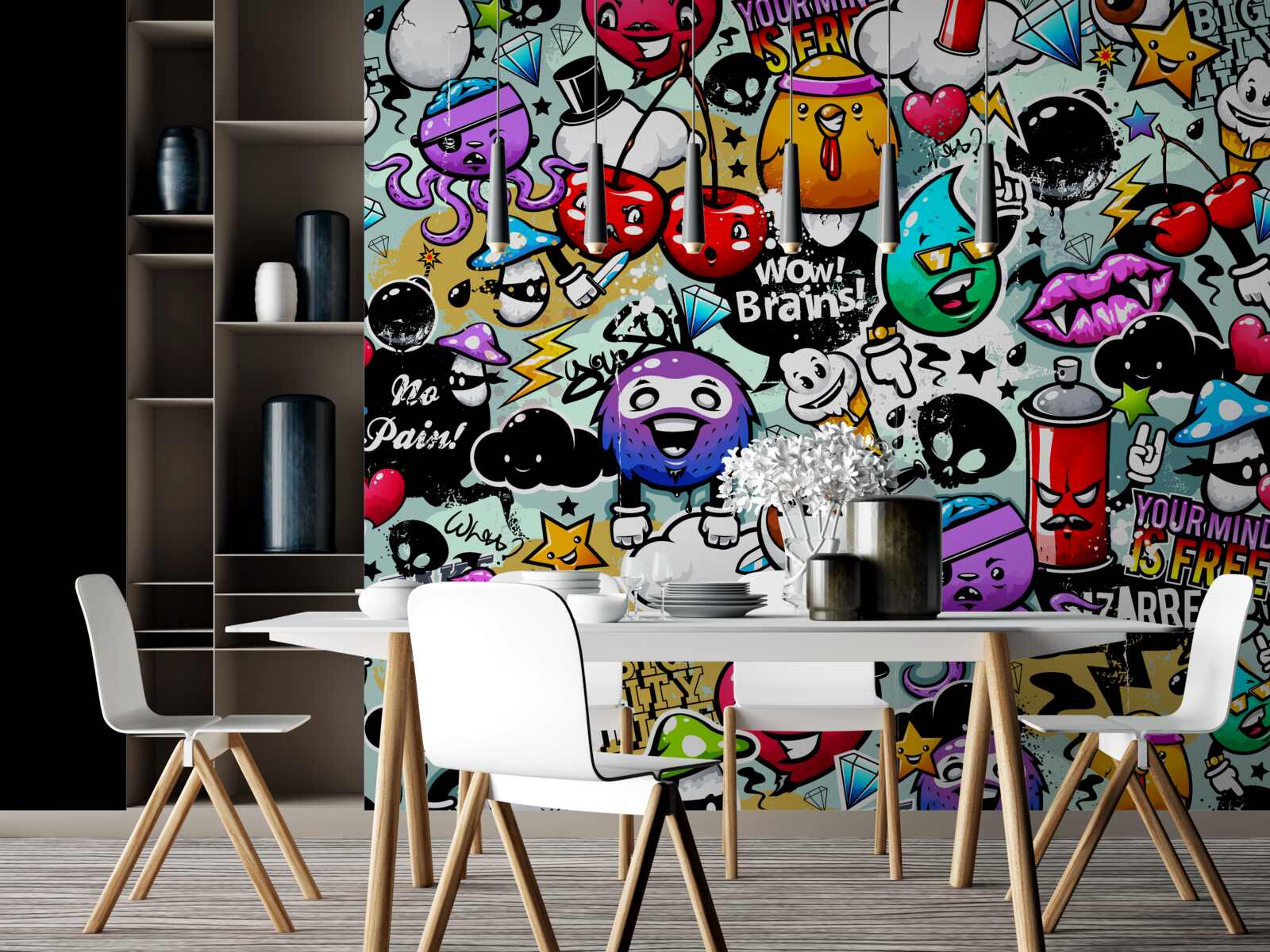 Papier peint un art de la rue dynamique