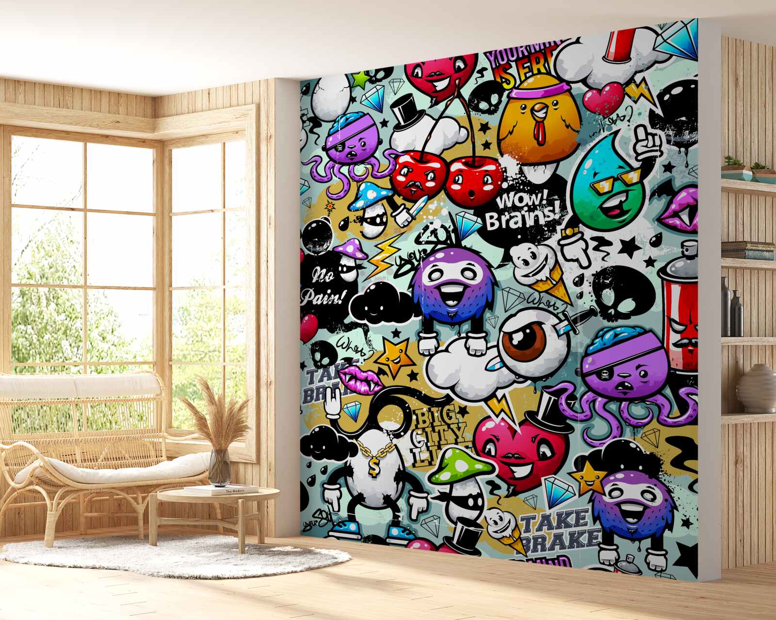 Papier peint un art de la rue dynamique