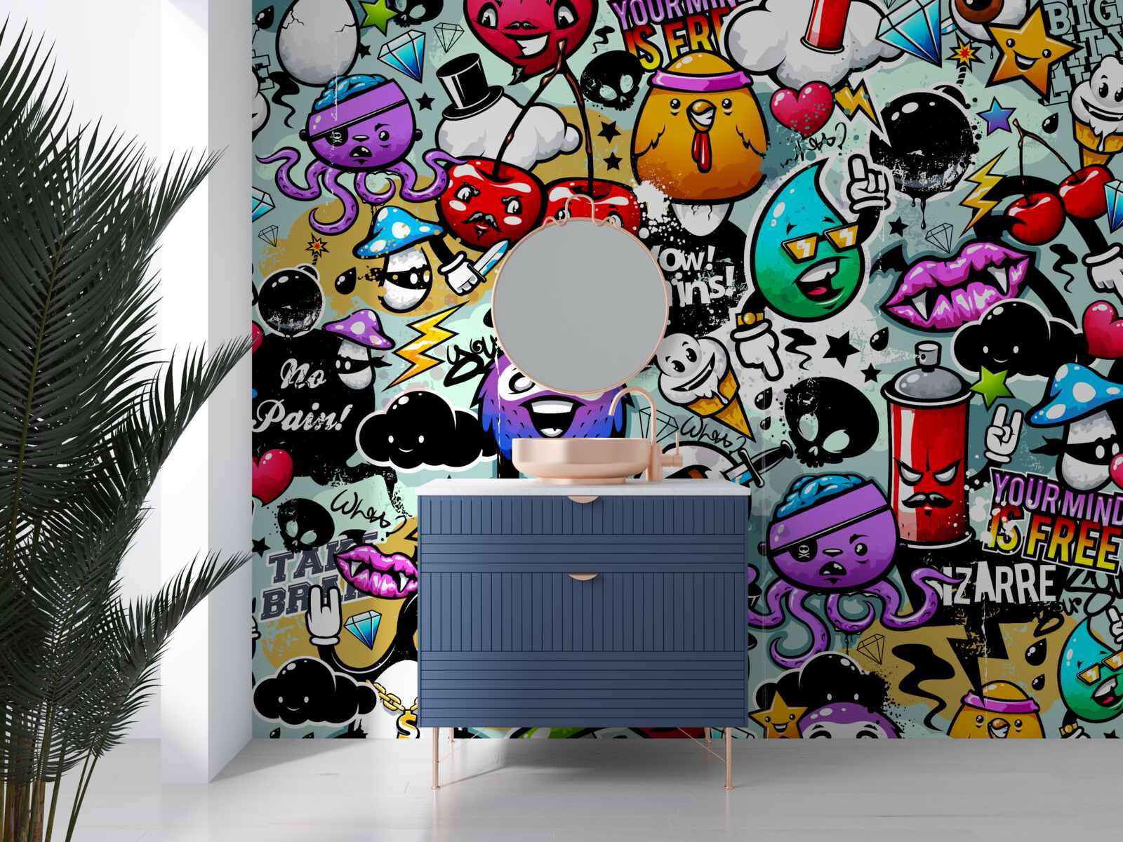 Papier peint un art de la rue dynamique