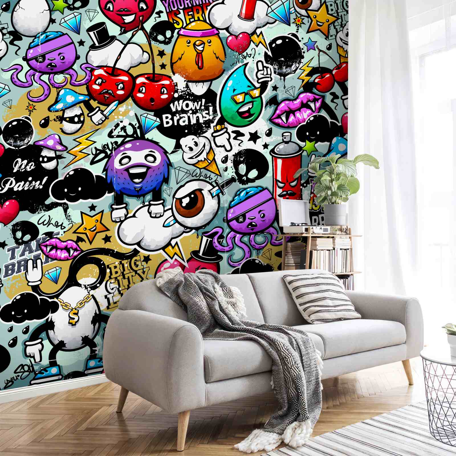 Papier peint un art de la rue dynamique