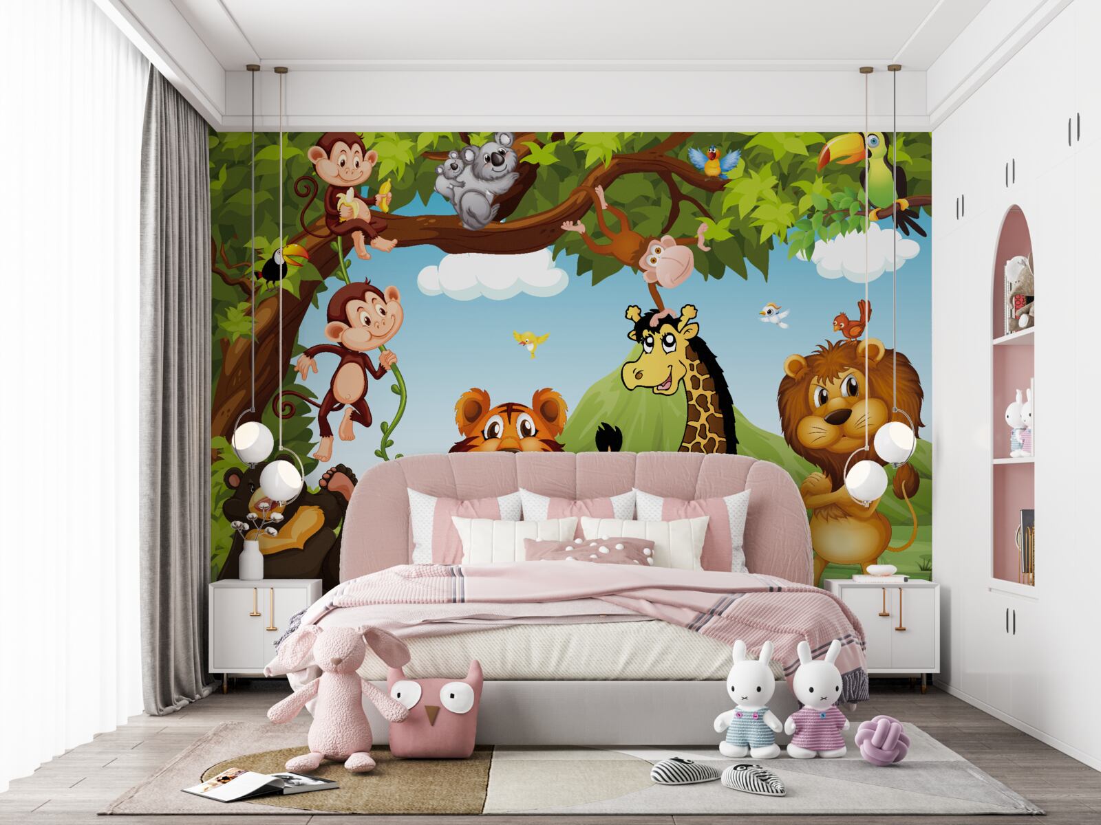 Papier peint animaux vivant dans une clairière