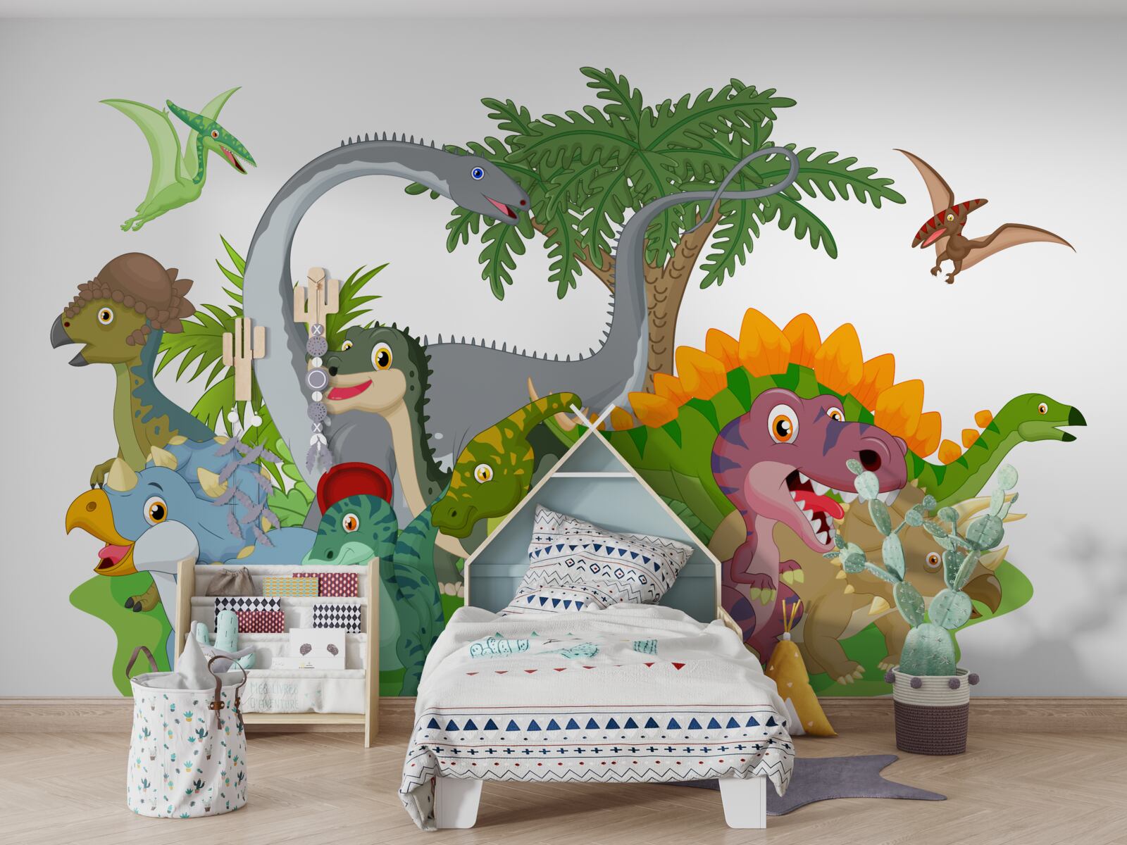 Papier peint des dinosaures qui sourient