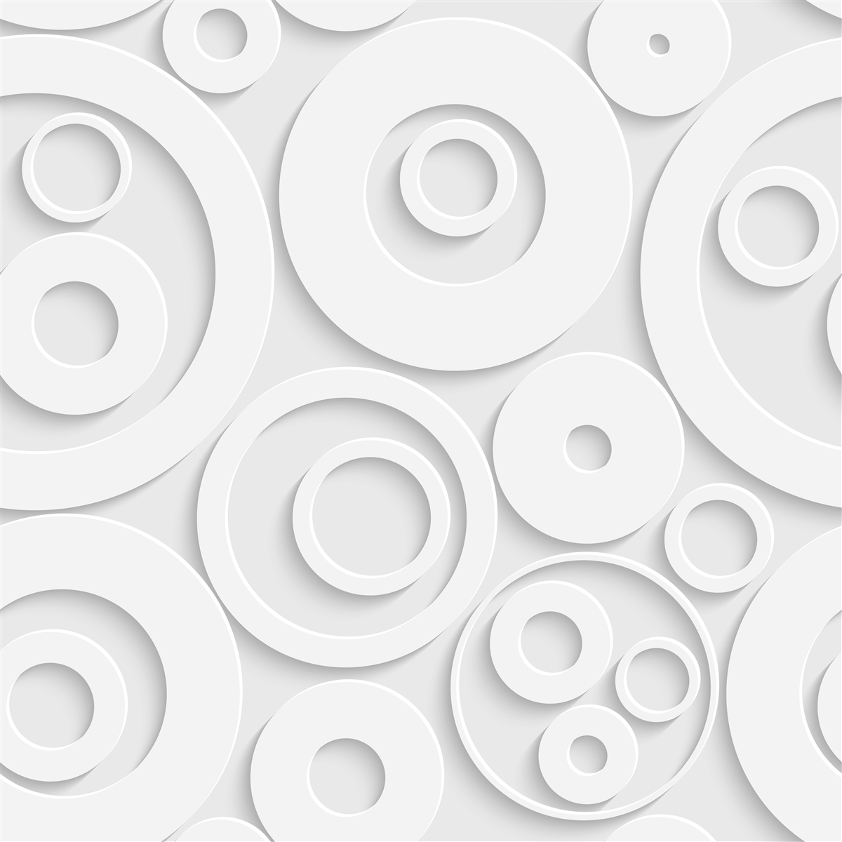 Papier peint motifs circulaires blancs