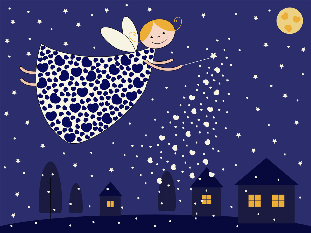 Papier peint sorcière dans l'espace nuit