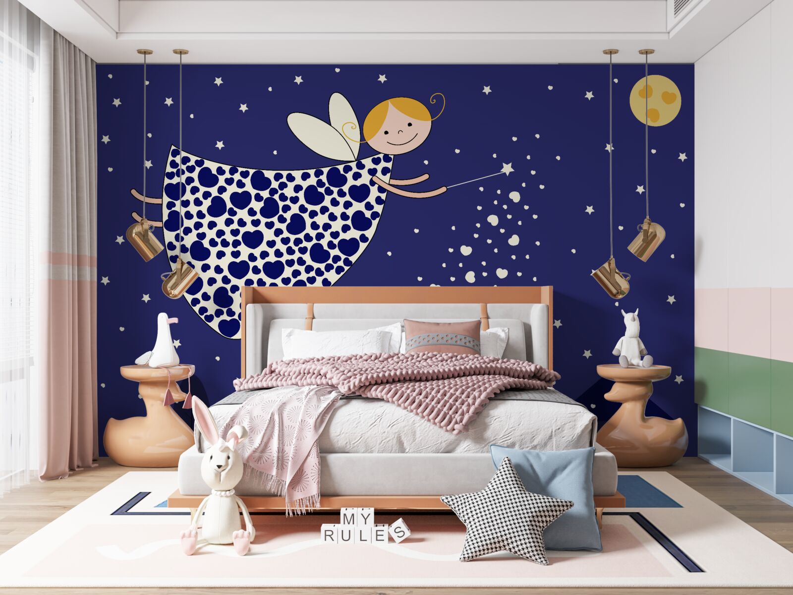 Papier peint sorcière dans l'espace nuit