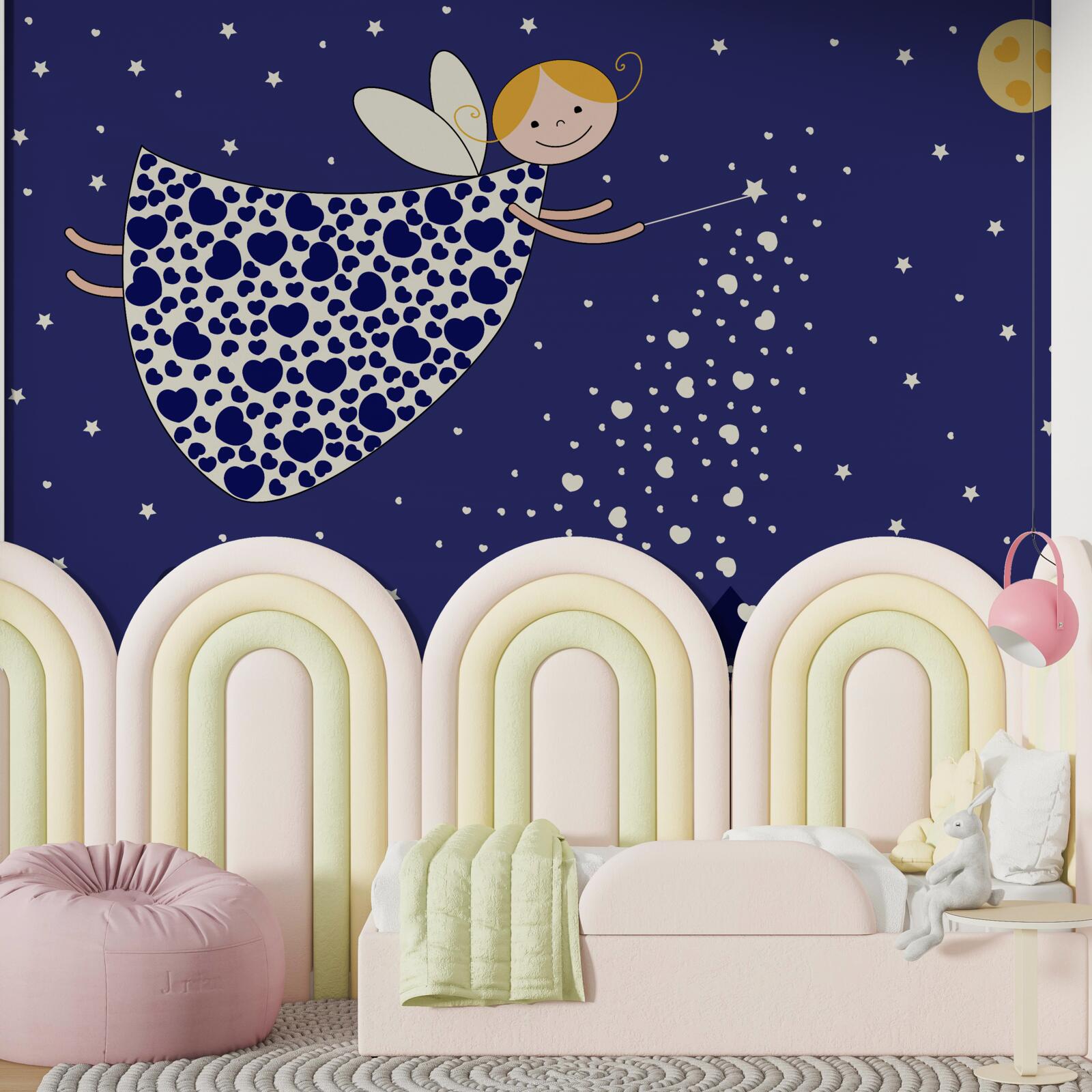 Papier peint sorcière dans l'espace nuit