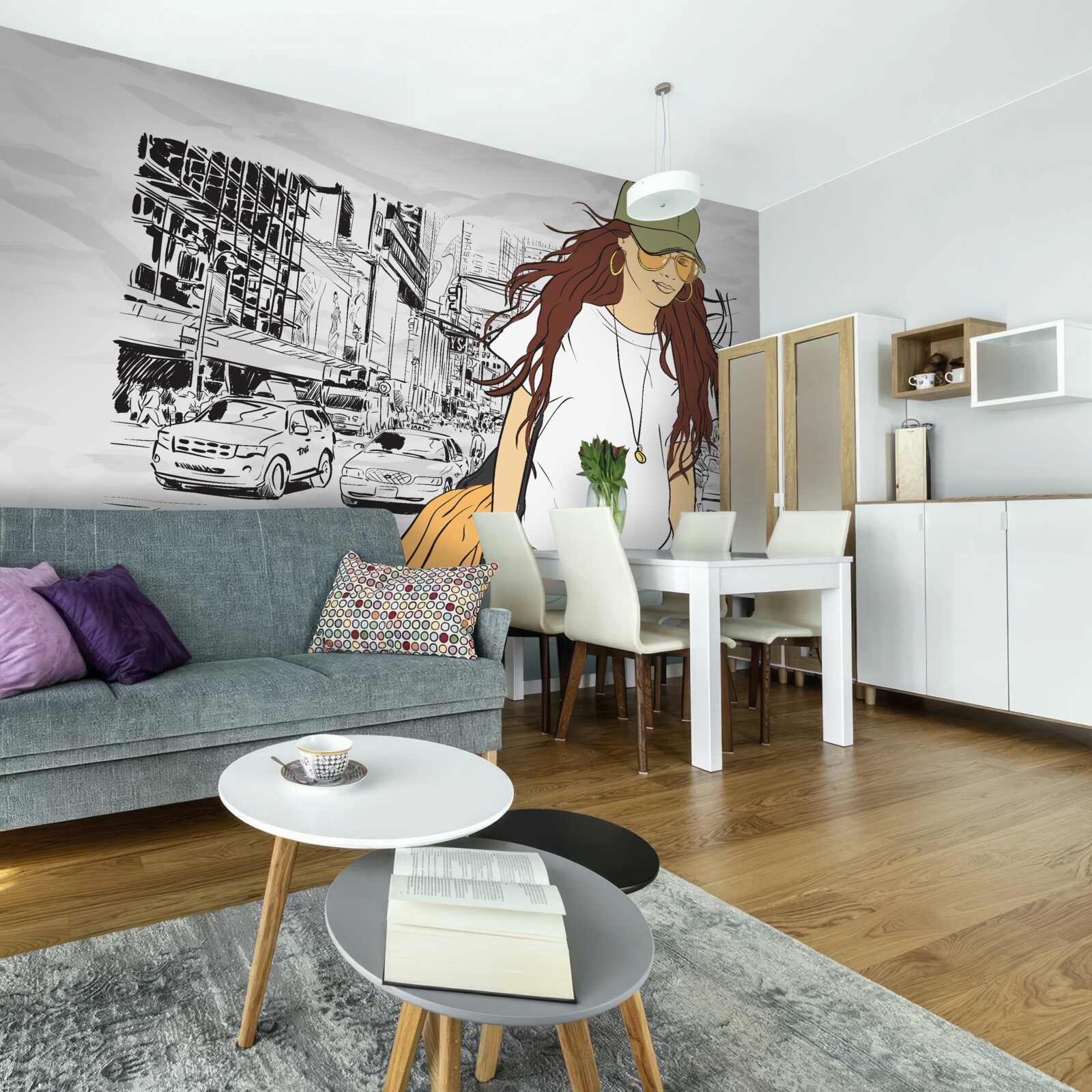 Papier peint fille élégante et séduisante