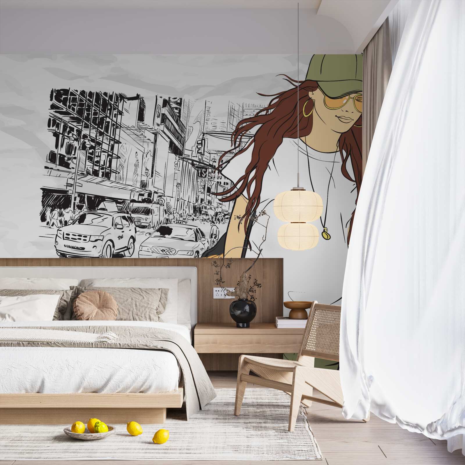 Papier peint fille élégante et séduisante