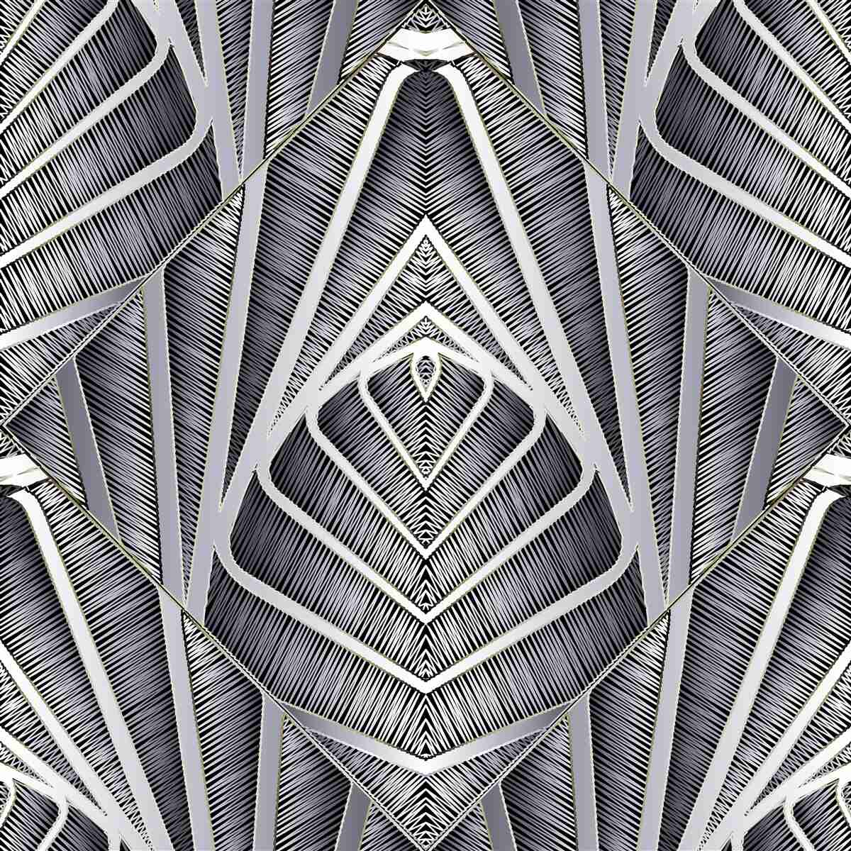 Papier peint motif abstrait de feuilles