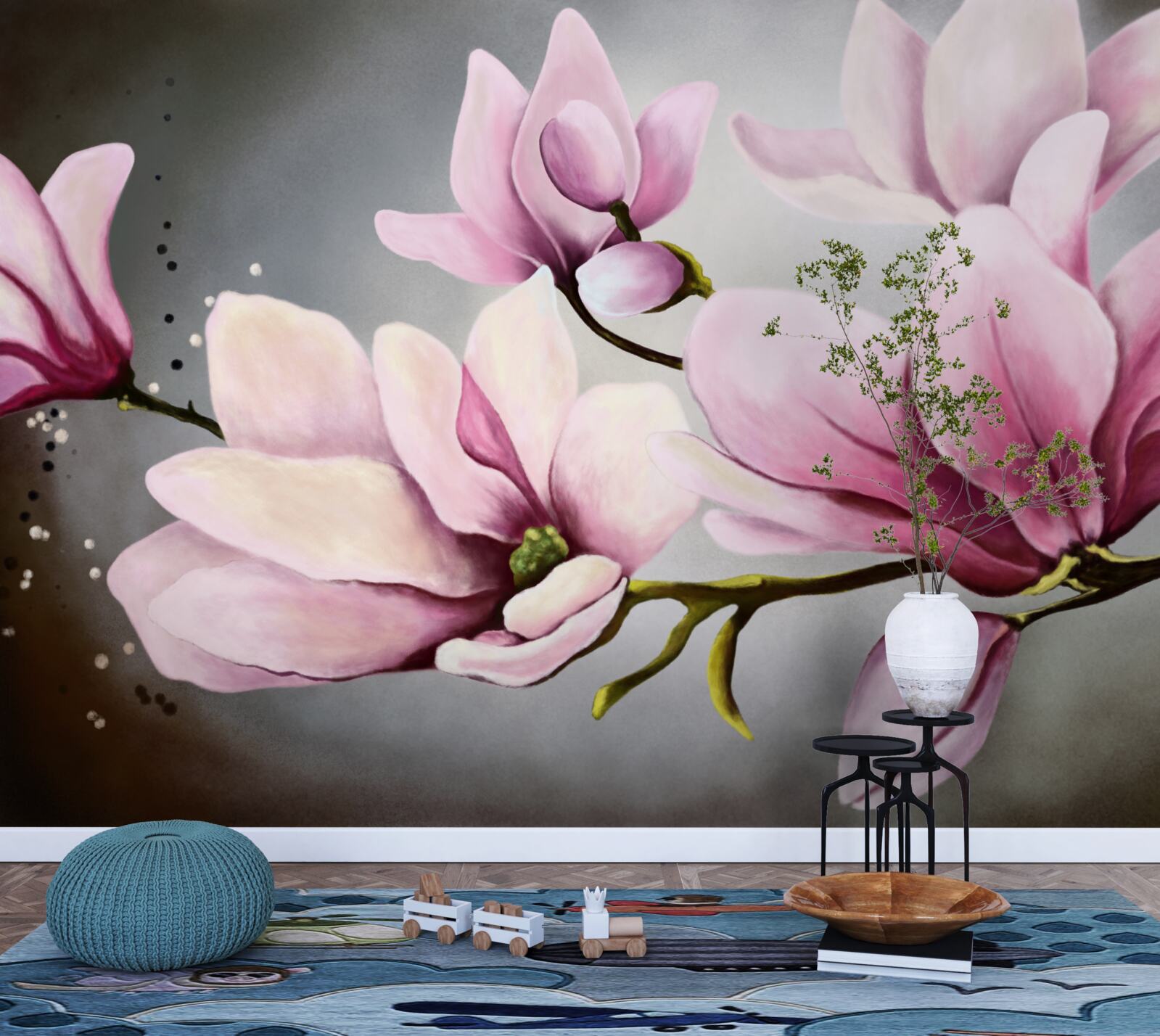 Papier peint magnolias à l'arôme subtil