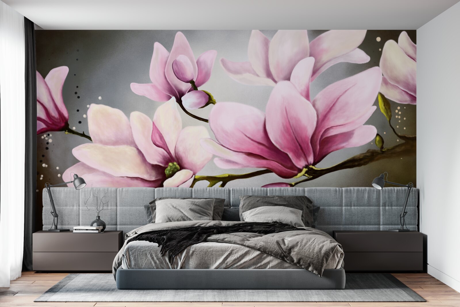 Papier peint magnolias à l'arôme subtil