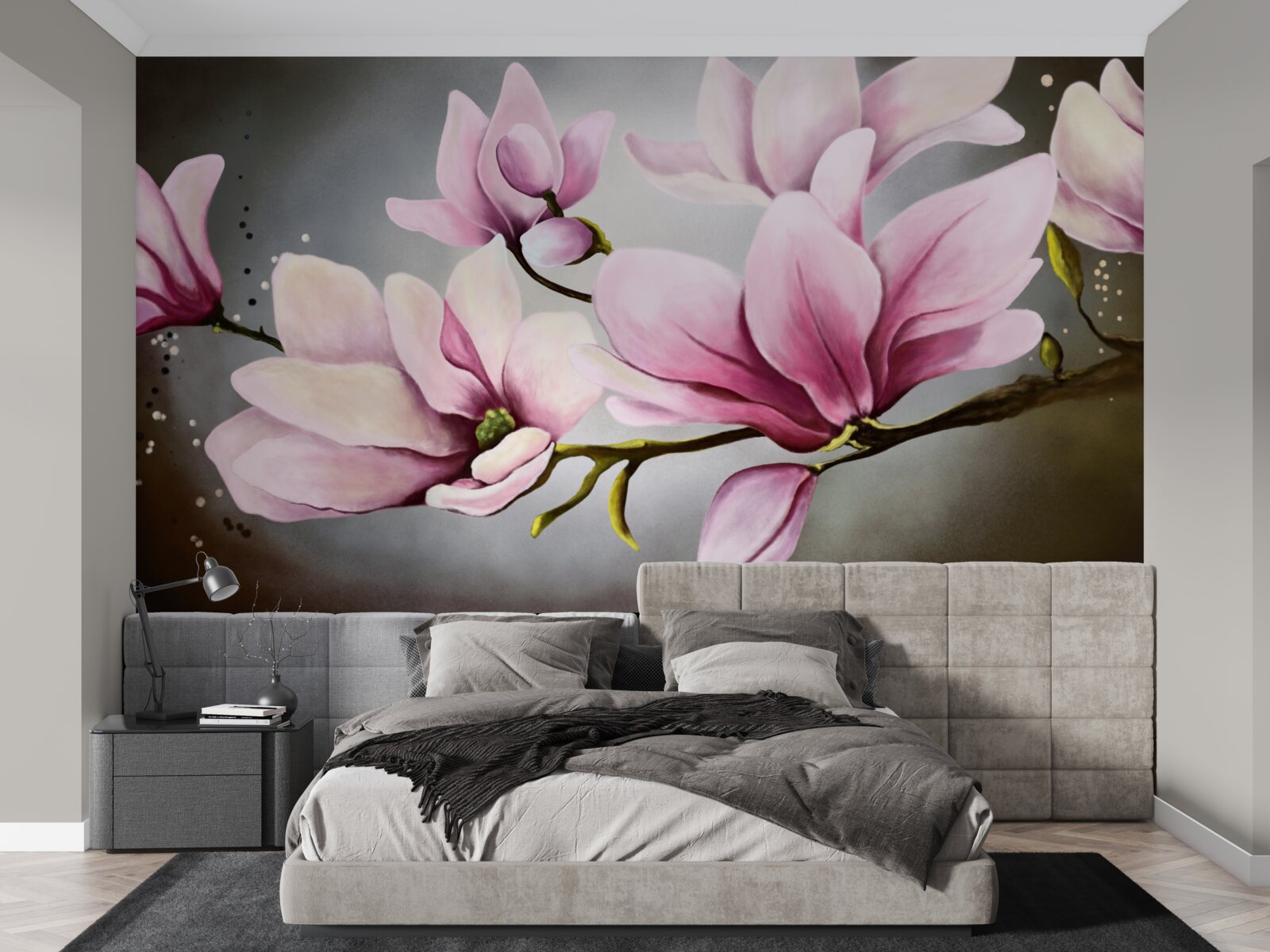 Papier peint magnolias à l'arôme subtil