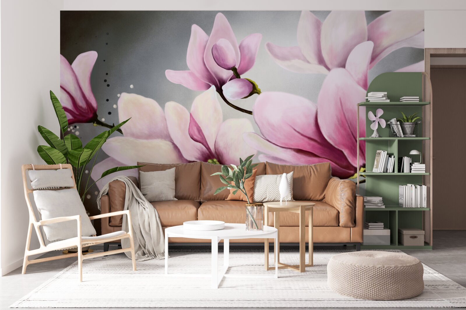 Papier peint magnolias à l'arôme subtil