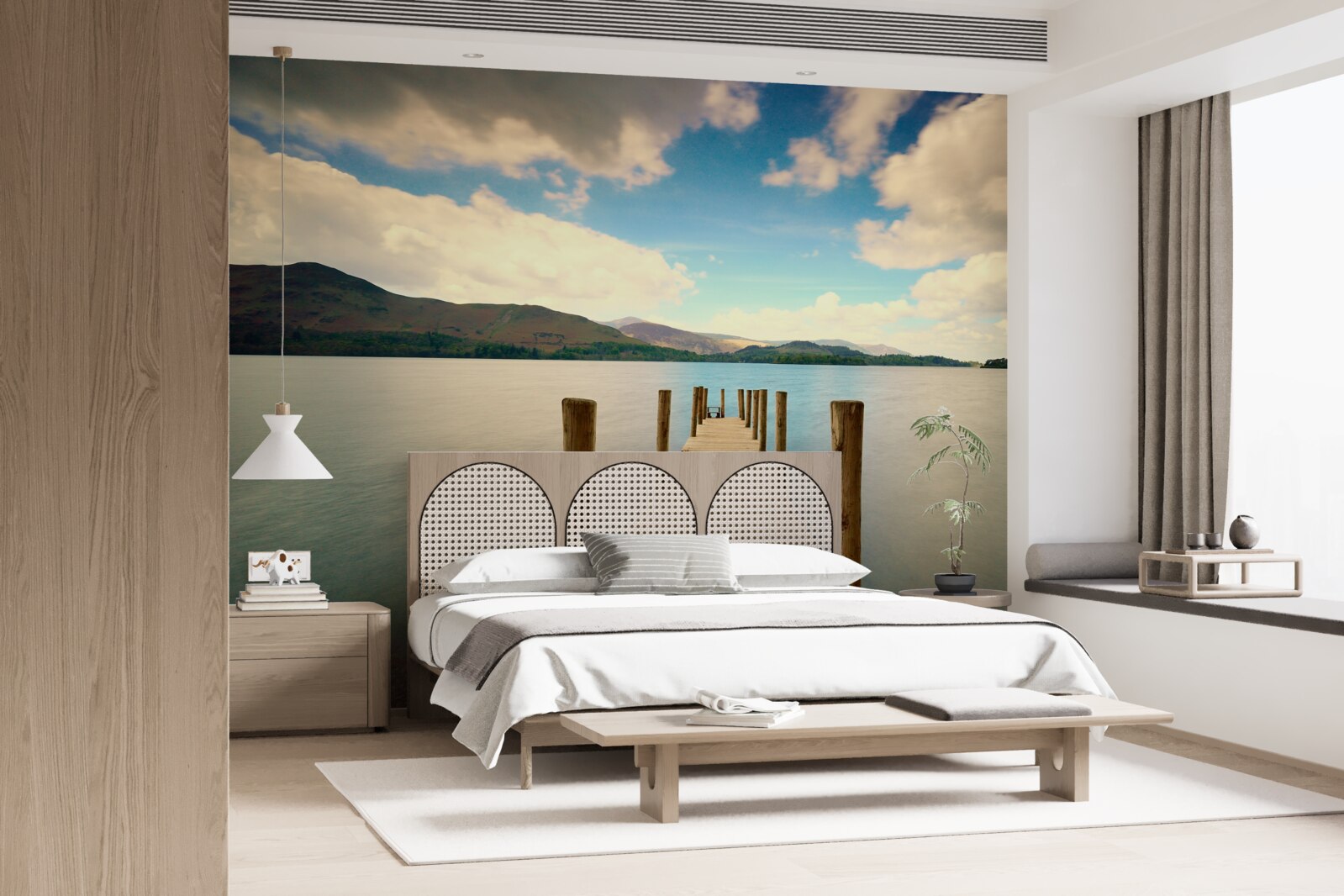 Papier peint jetée en bois sur la côte