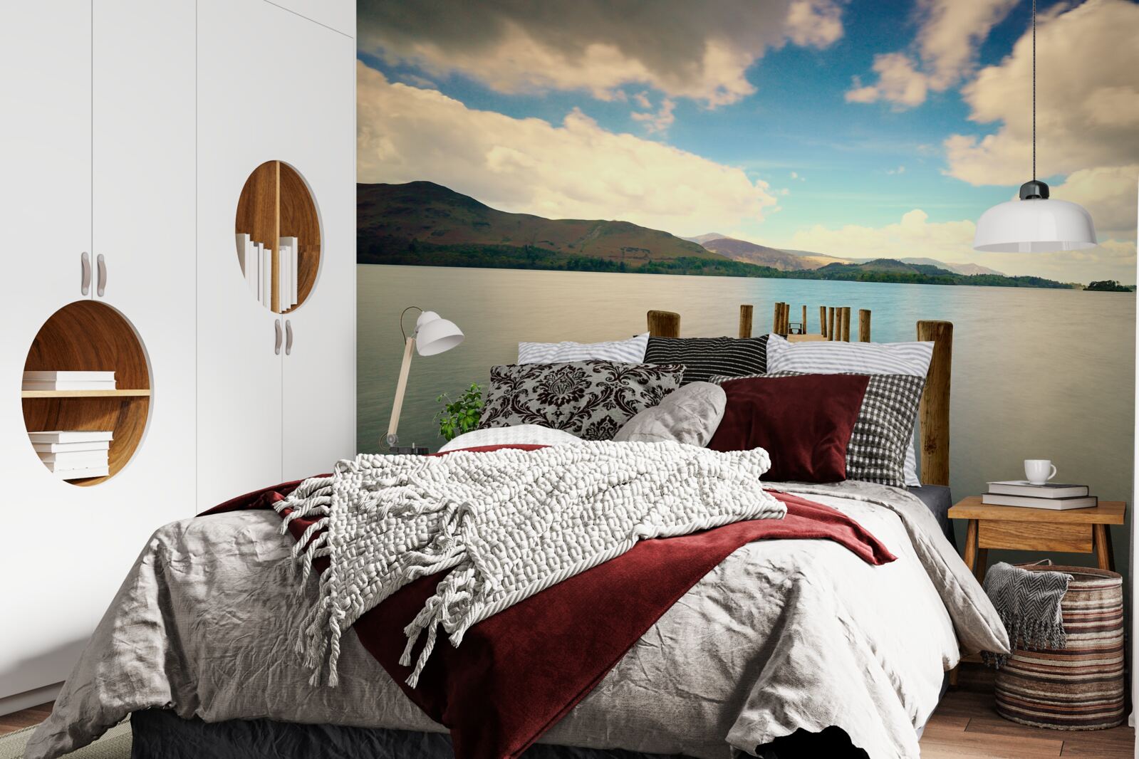 Papier peint jetée en bois sur la côte