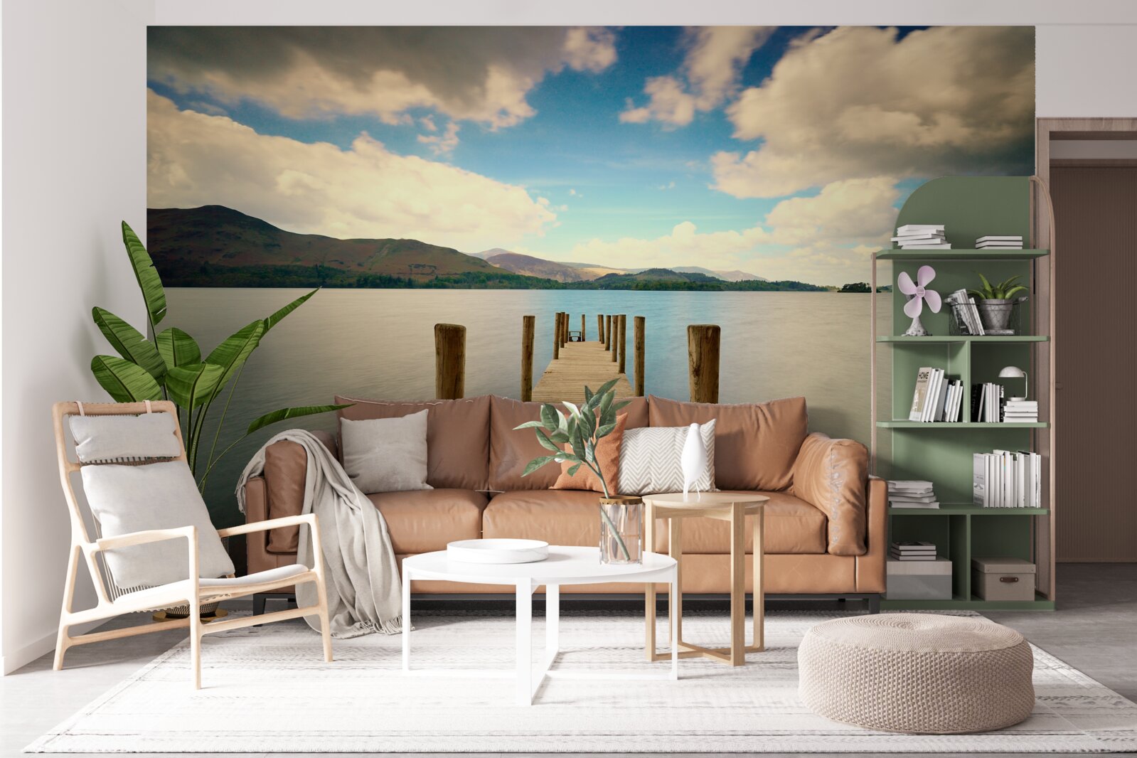 Papier peint jetée en bois sur la côte