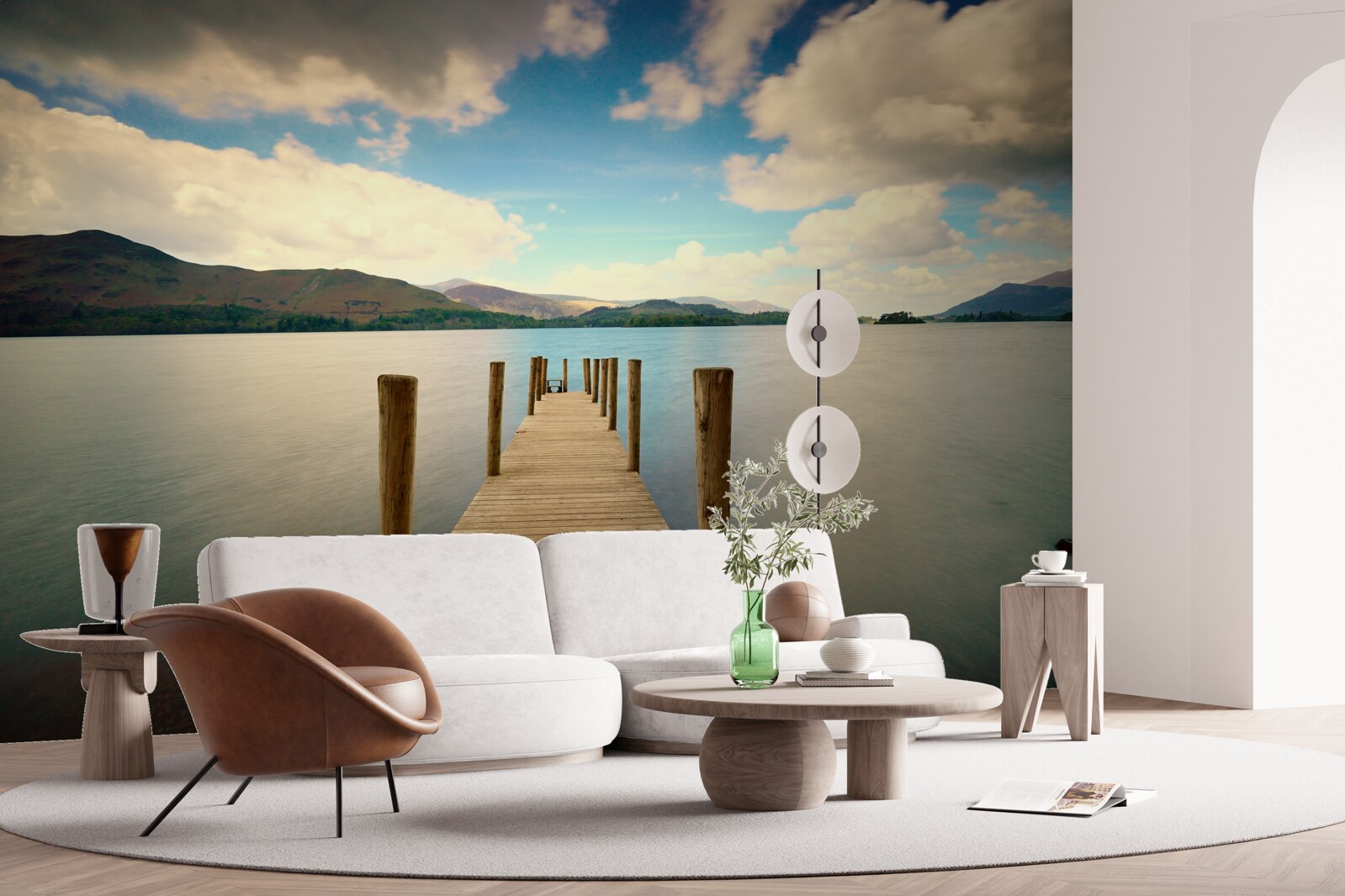 Papier peint jetée en bois sur la côte