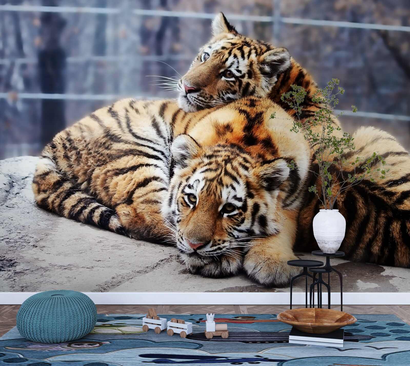 Papier peint Les tigres endormis ont de la beauté