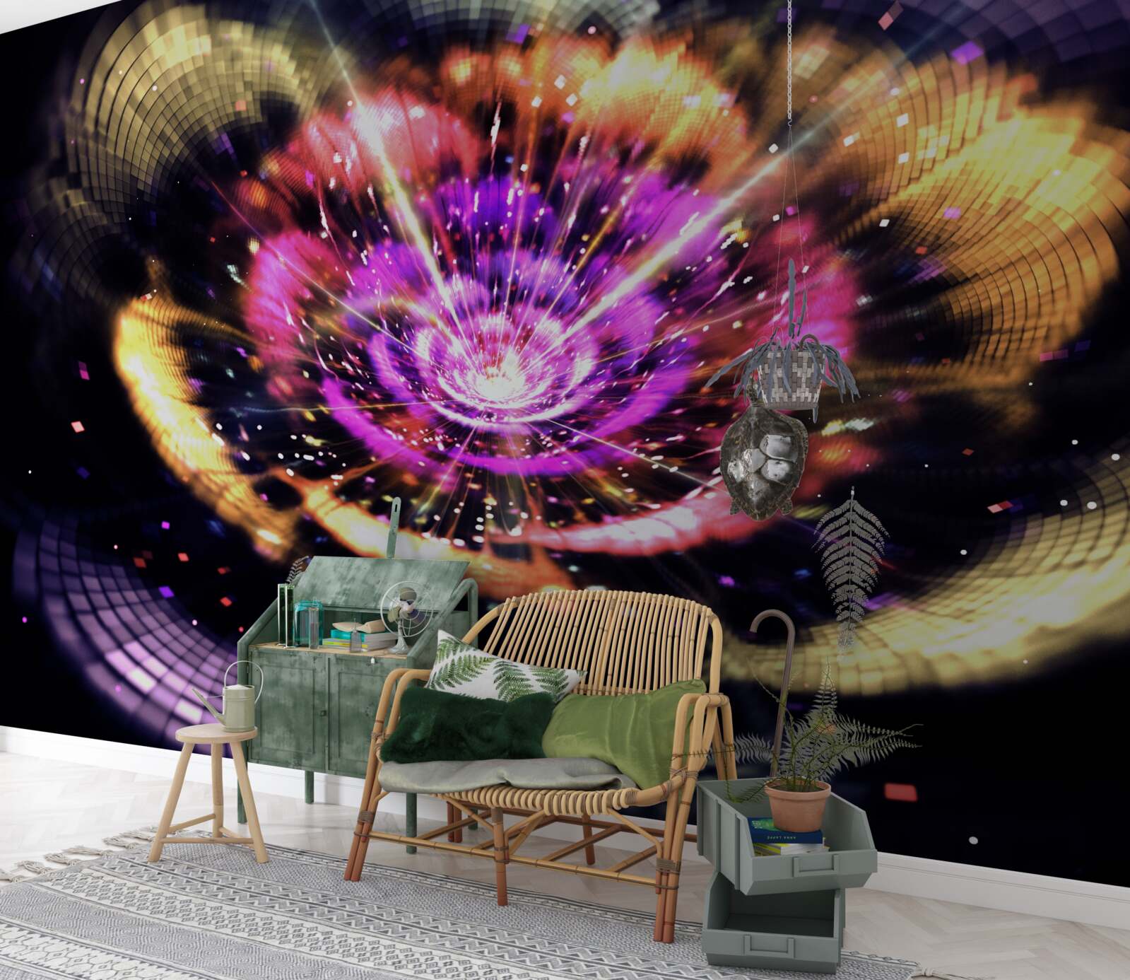 Papier peint naissance d'une planète dans l'univers