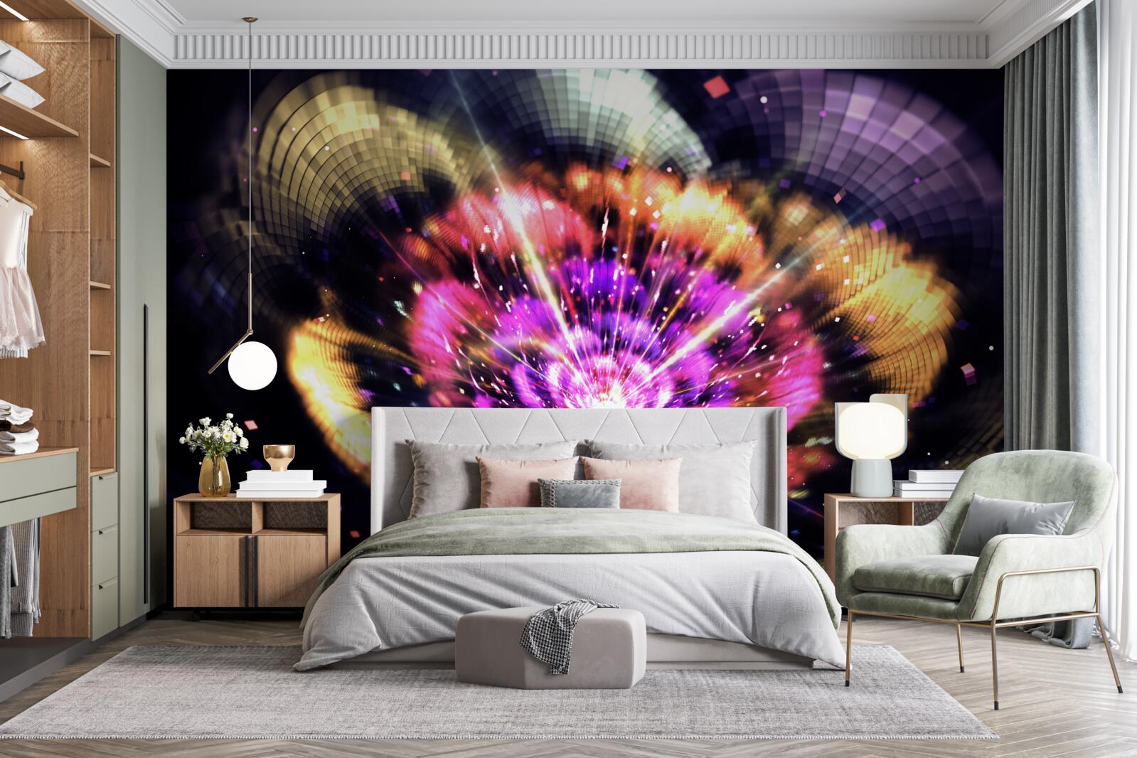 Papier peint naissance d'une planète dans l'univers