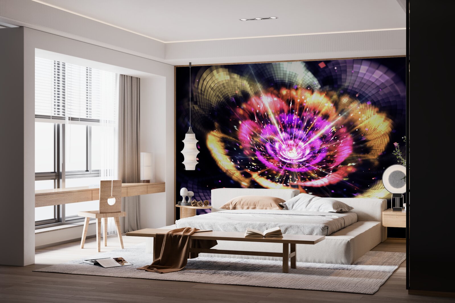 Papier peint naissance d'une planète dans l'univers