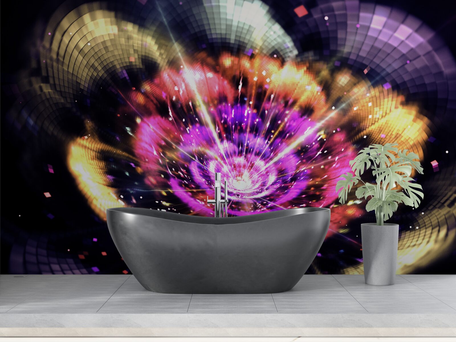 Papier peint naissance d'une planète dans l'univers