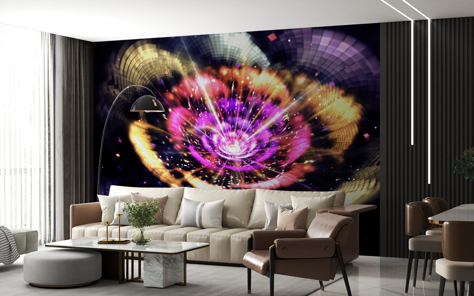 Papier peint naissance d'une planète dans l'univers