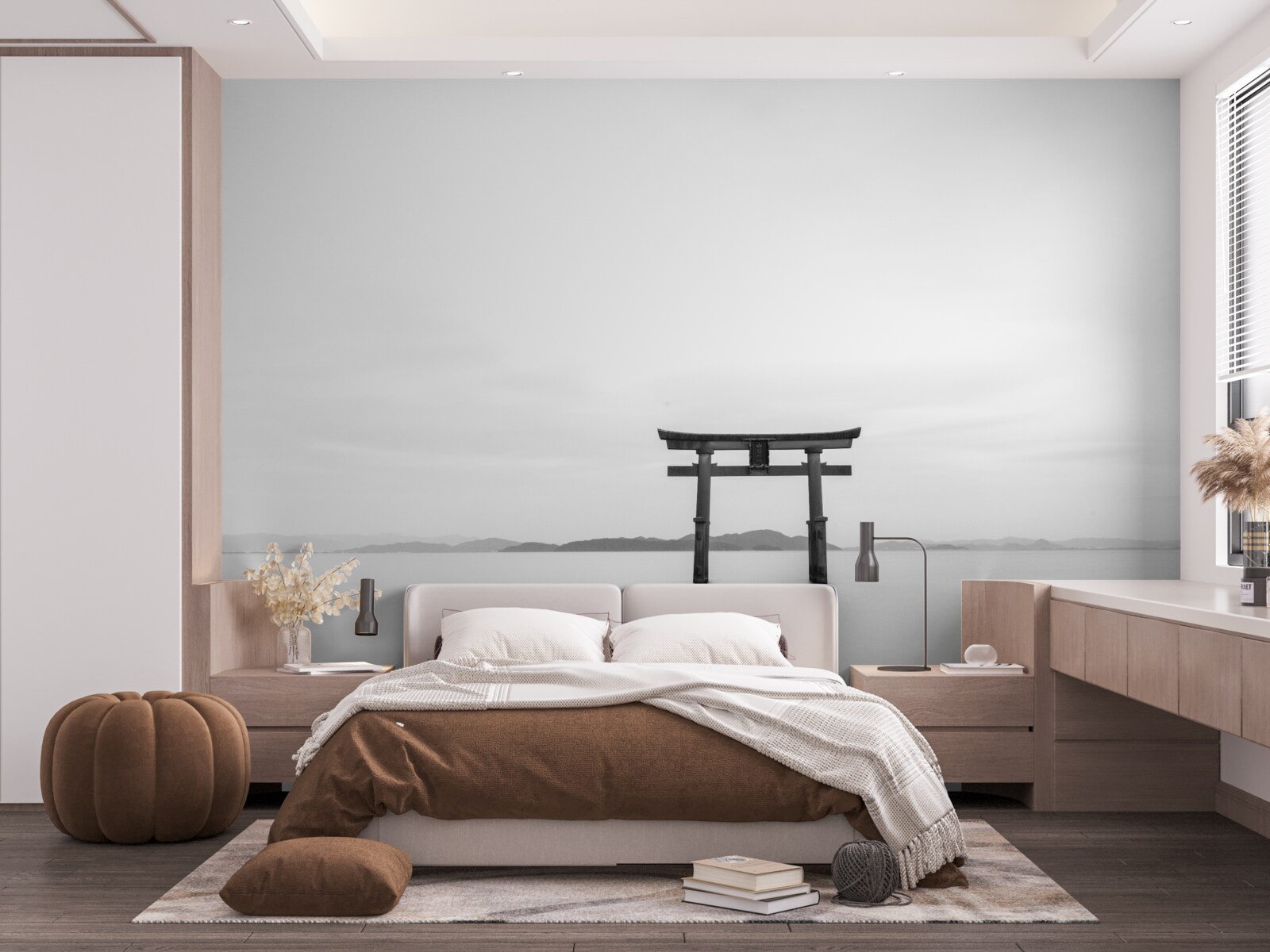 Papier peint tori gate dans l'océan