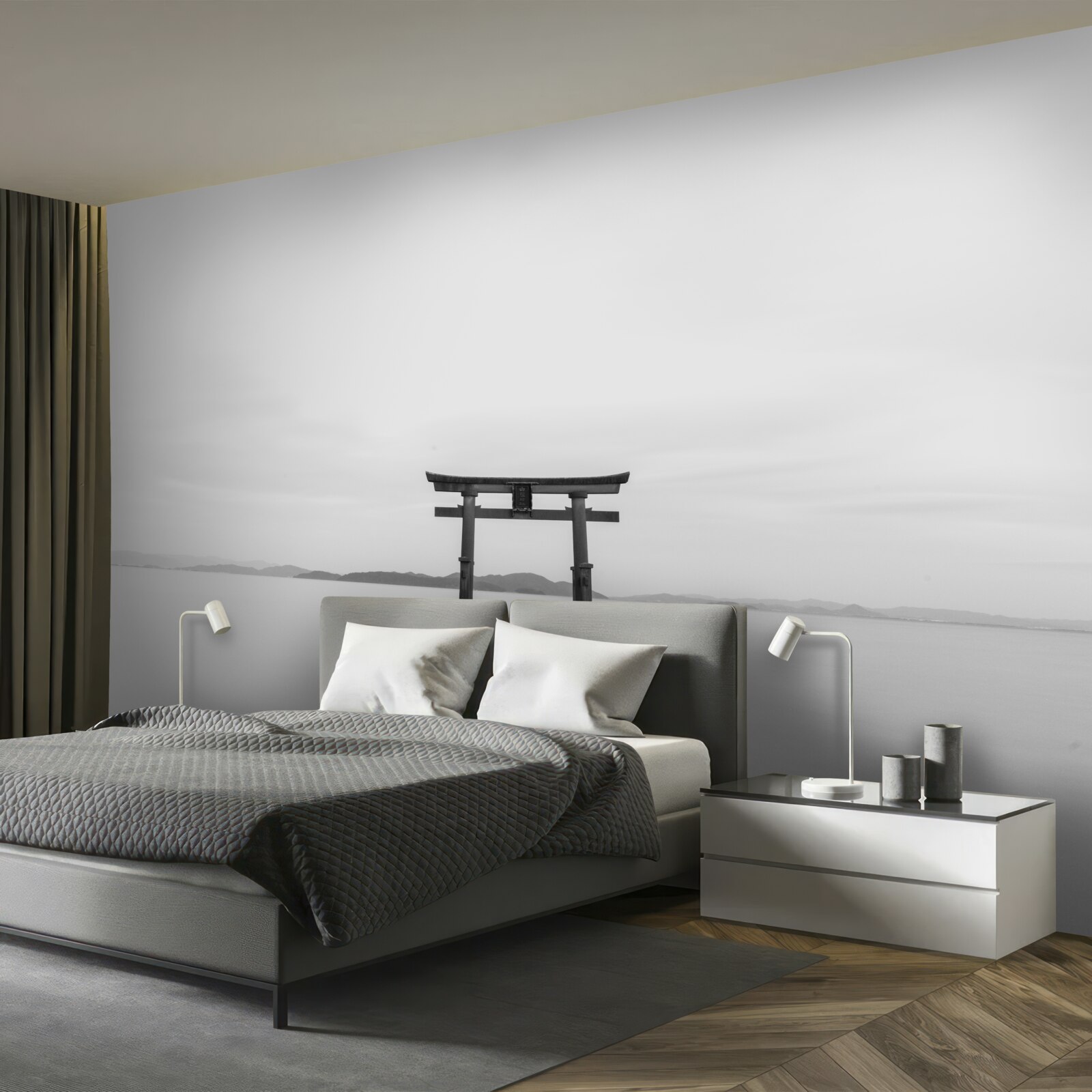 Papier peint tori gate dans l'océan