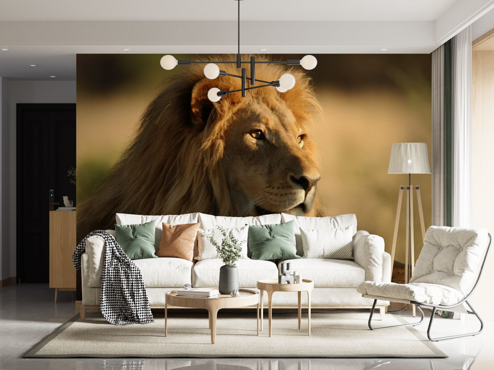 Papier peint monarque de savane en vacances