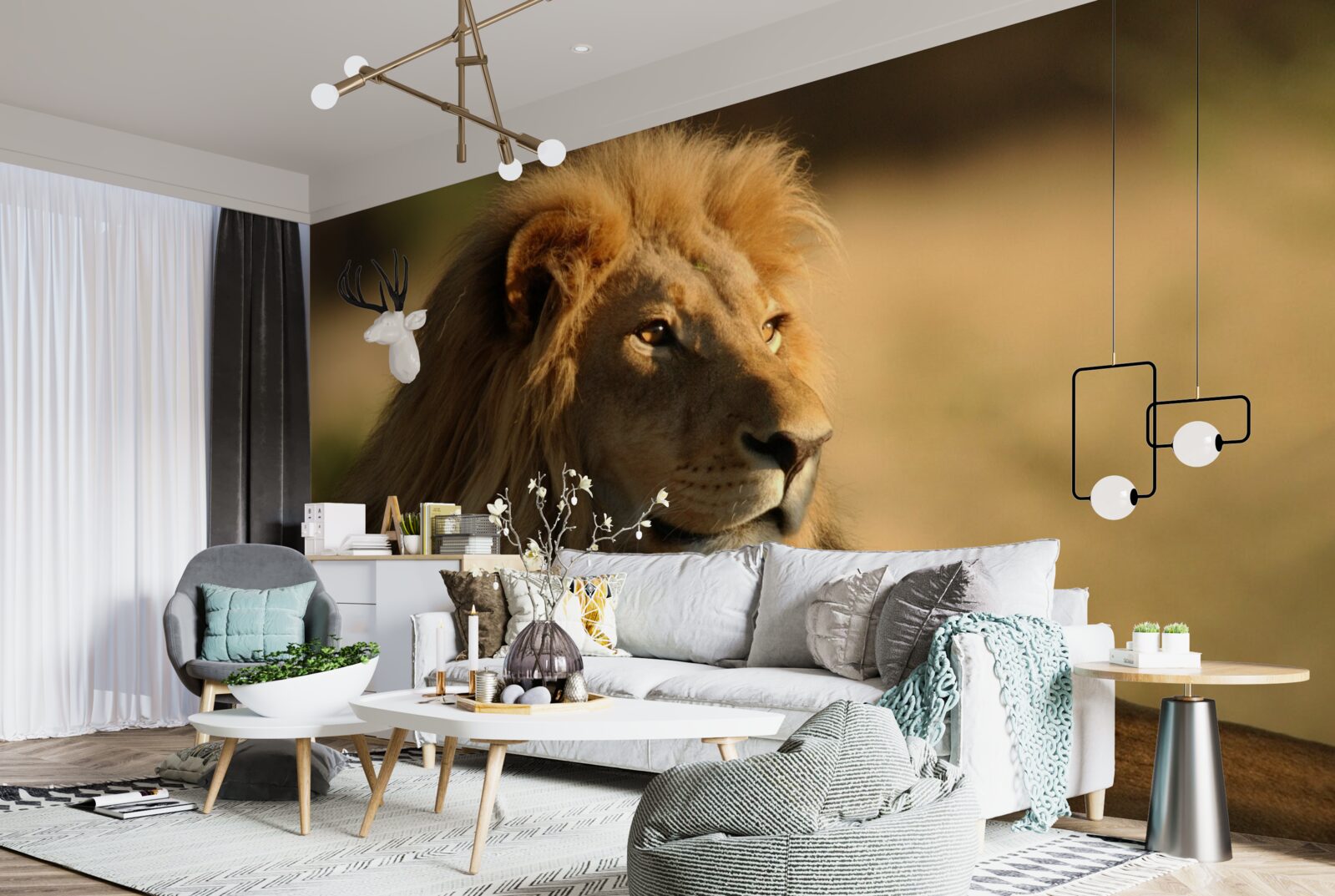 Papier peint monarque de savane en vacances